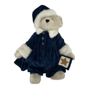 NWOT Boyd's Bears Alexis Berriman Blue Plush Coat And Hat Vintage Teddy Bear